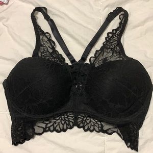 Black lace bralette- large